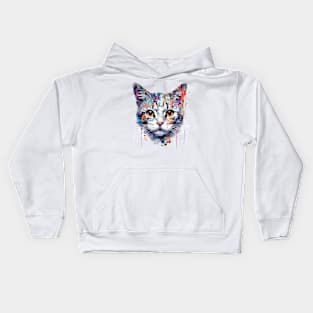 Cat Pet World Animal Lover Furry Friend Abstract Kids Hoodie